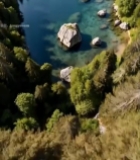  森林湖泊鸟瞰全景7660#竖屏 	 