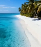  热带海滩海景自然风光6885#竖屏 	 