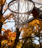  秋日户外篮球框特写582#竖屏 	 