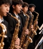  青少年演奏萨克斯6723#竖屏 	 