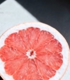  切开的红心柚子特写4598#竖屏 	 