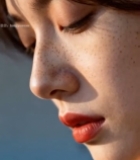  女性脸部特写(2)6757#竖屏 	 