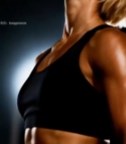  女性健身后仰头特写7655#竖屏 	 