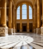  欧式室内大厅建筑场景4545#竖屏 	 