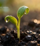  破土而出的嫩绿幼苗(1)7851#竖屏 	 
