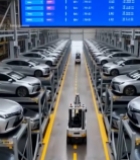  汽车工厂内叉车作业场景6485#竖屏 	 