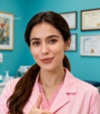  女医护人员诊所内竖拇指7336#竖屏 	 