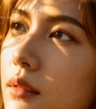  女性面部特写3114#竖屏 	 