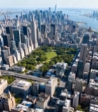  纽约城市建筑鸟瞰全景4487#竖屏 	 