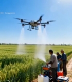  农田无人机喷洒作业973#竖屏 	 