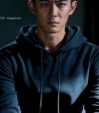  男子面部特写172#竖屏 	 