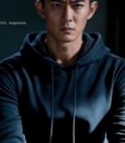  男子面部特写172#竖屏 	 