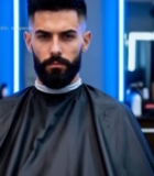  男士理发店发型特写4681#竖屏 	 