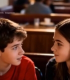  男孩女孩餐厅对视4017#竖屏 	 