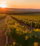  木桌上的树莓与日落背景7031#竖屏 	 