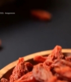  木碗中干枸杞特写(1)5532#竖屏 	 