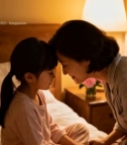  母女卧室温馨亲昵互动4730#竖屏 	 