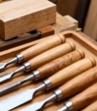  木工工具整齐摆放特写4142#竖屏 	 