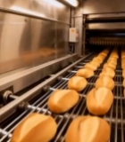  面包在传送带上烤制2494#竖屏 	 