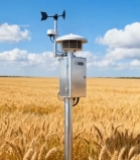  麦田中的气象监测设备2585#竖屏 	 