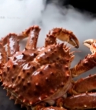  冒蒸汽的大螃蟹特写4121#竖屏 	 