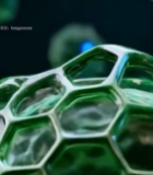  绿色细胞状球体素材7241#竖屏 	 