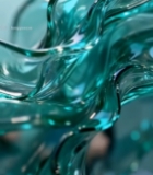  绿色流体质感抽象素材36#竖屏 	 