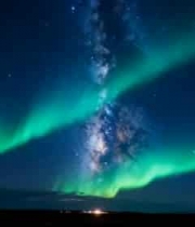  夜空中绚丽的极光景象2931#横屏 	 - 