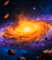 宇宙星系与陨石太空景象55#横屏 