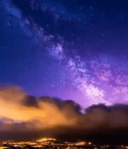 夜空星轨与极光自然风光3808#横屏 