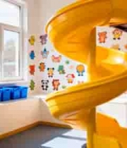  室内儿童滑梯场景素材1503#横屏 	 