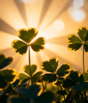 阳光下的三叶草特写(2)4827#横屏 