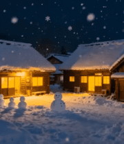 雪山云海日落自然风光2301#横屏 