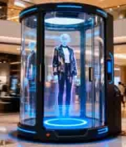  商场内的虚拟模特展示装置2046#横屏 	 