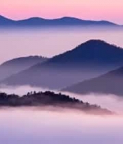  山峦云海日出自然风光85#横屏 	 -