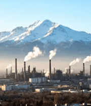 雪山下的工厂全景1121#横屏 