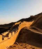  沙漠中蜿蜒的中国长城1208#横屏 	 - 