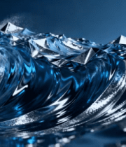 渲染蓝色海浪特写1244#横屏 