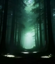  森林中的阳光穿透树林景象2360#横屏 	 -