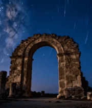 星空下的古迹拱门夜景5214#横屏 