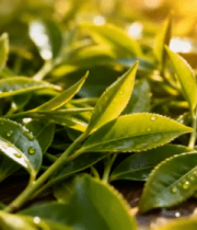 新鲜茶叶特写素材990#横屏 