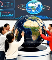 小学生科技馆触摸地球仪4595#横屏 