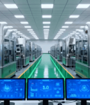 现代化工厂生产线全景962#横屏 