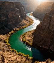 峡谷河流自然风光全景()2732#横屏 