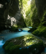 峡谷溪流自然风光1919#横屏 