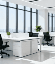 现代办公室办公桌椅场景1801#横屏 