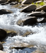 溪边流水与石头自然景观1200#横屏 