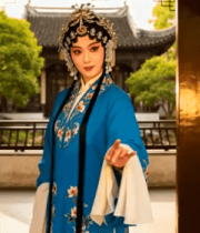 戏曲演员古装扮相特写2321#横屏 