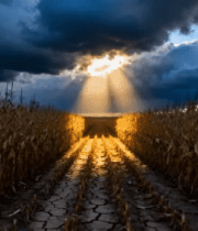 夕阳下的玉米地景观794#横屏 