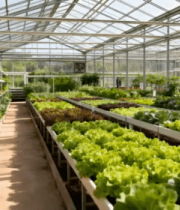 温室大棚内蔬菜种植场景(1)1507#横屏 